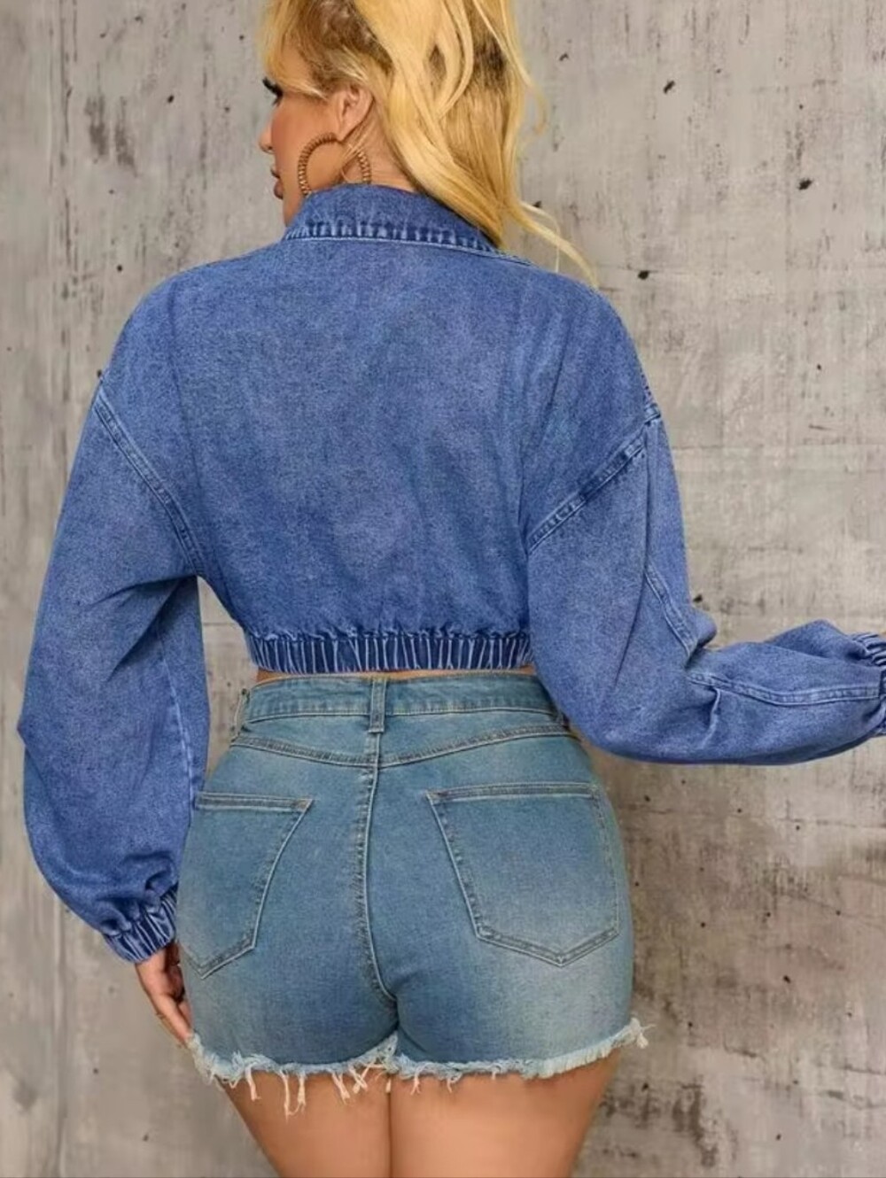 Cropped Jean Jacket - Picture 2 of 12
